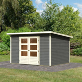 Abri de jardin en bois massif gris terre 7,50m² Stockach 5 – Karibu Ma boutique